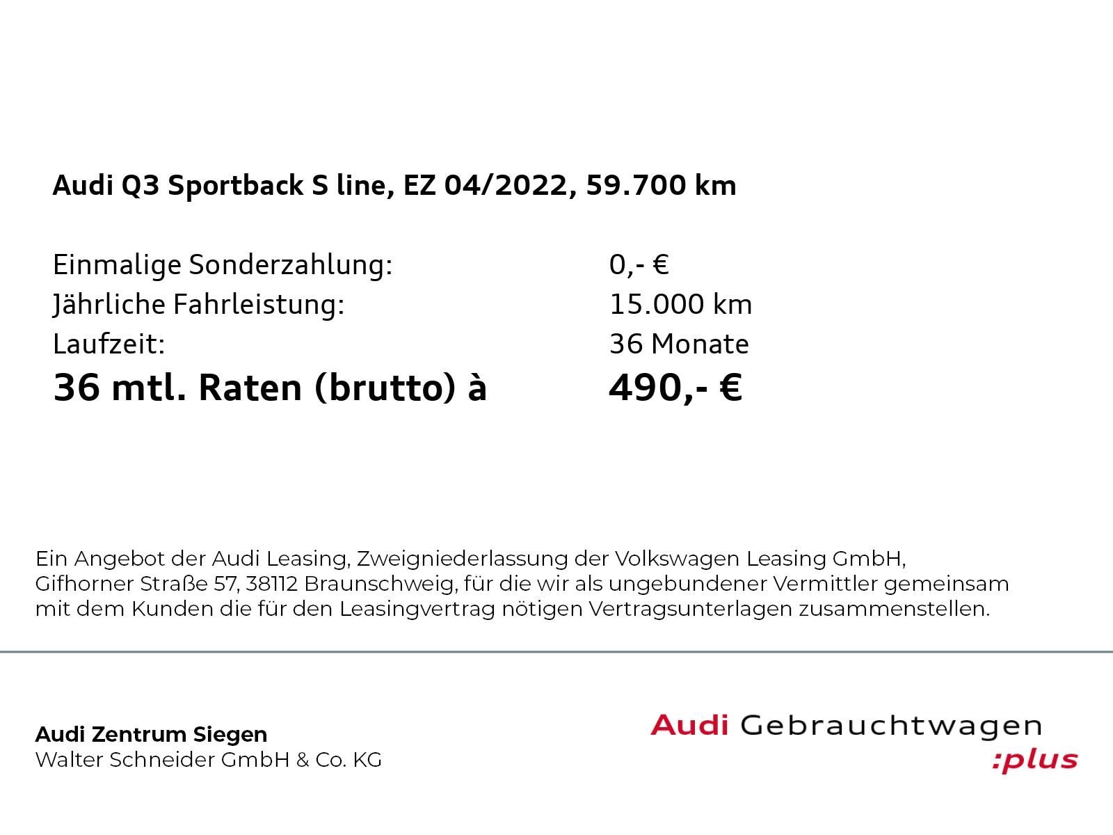 Audi Q3 Sportback 35 TDI S line Navi ACC SHZ