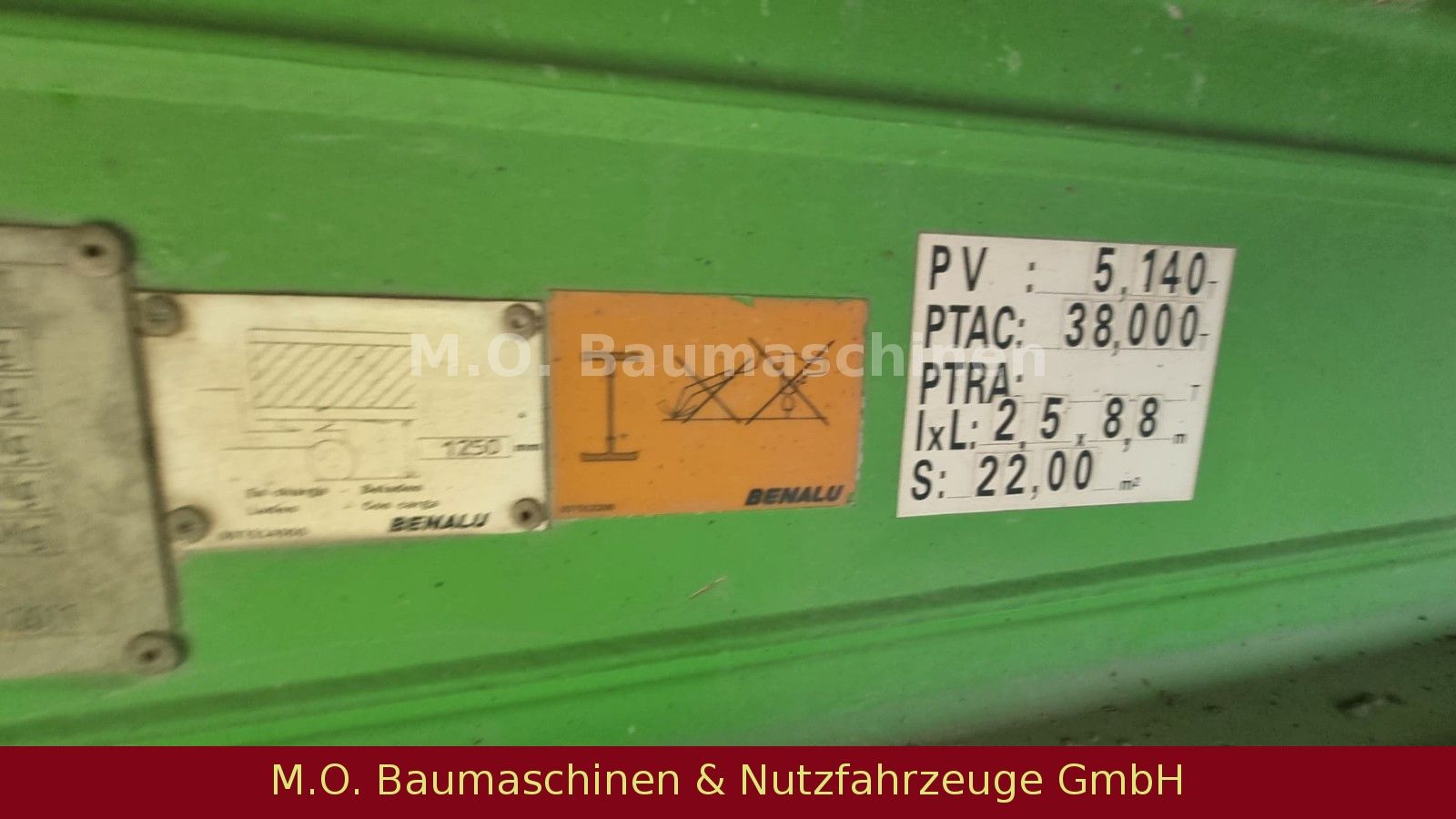 Fahrzeugabbildung Benalu TF 34 C / 3 Achser/ Kipper/Blattfederung /Alu /