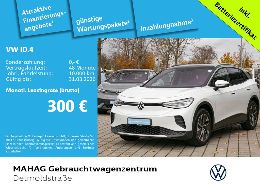 Volkswagen ID.4 Pure 55 kWh Wärmepu CCS IQ.Light Navi ParkA
