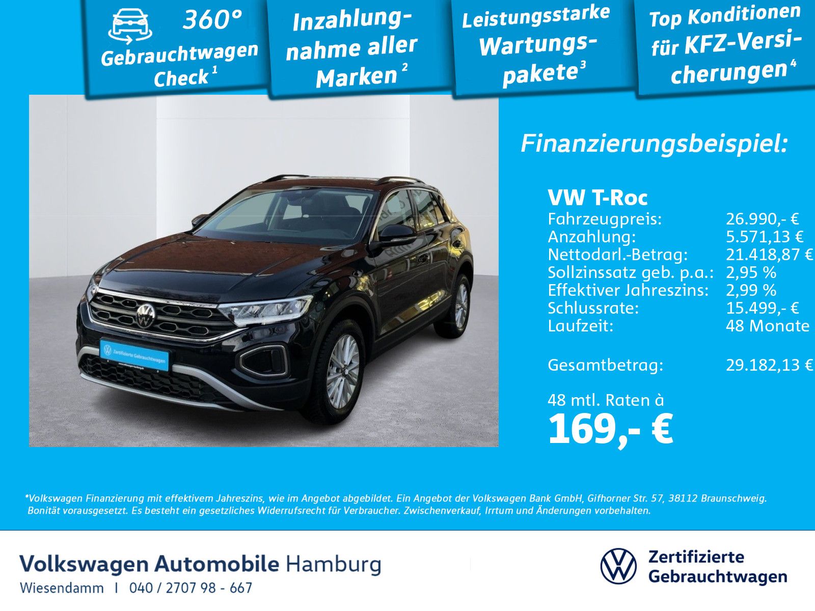 Volkswagen T-Roc 1.0 TSI Life 6-Gang LED PDC Sitzhzg