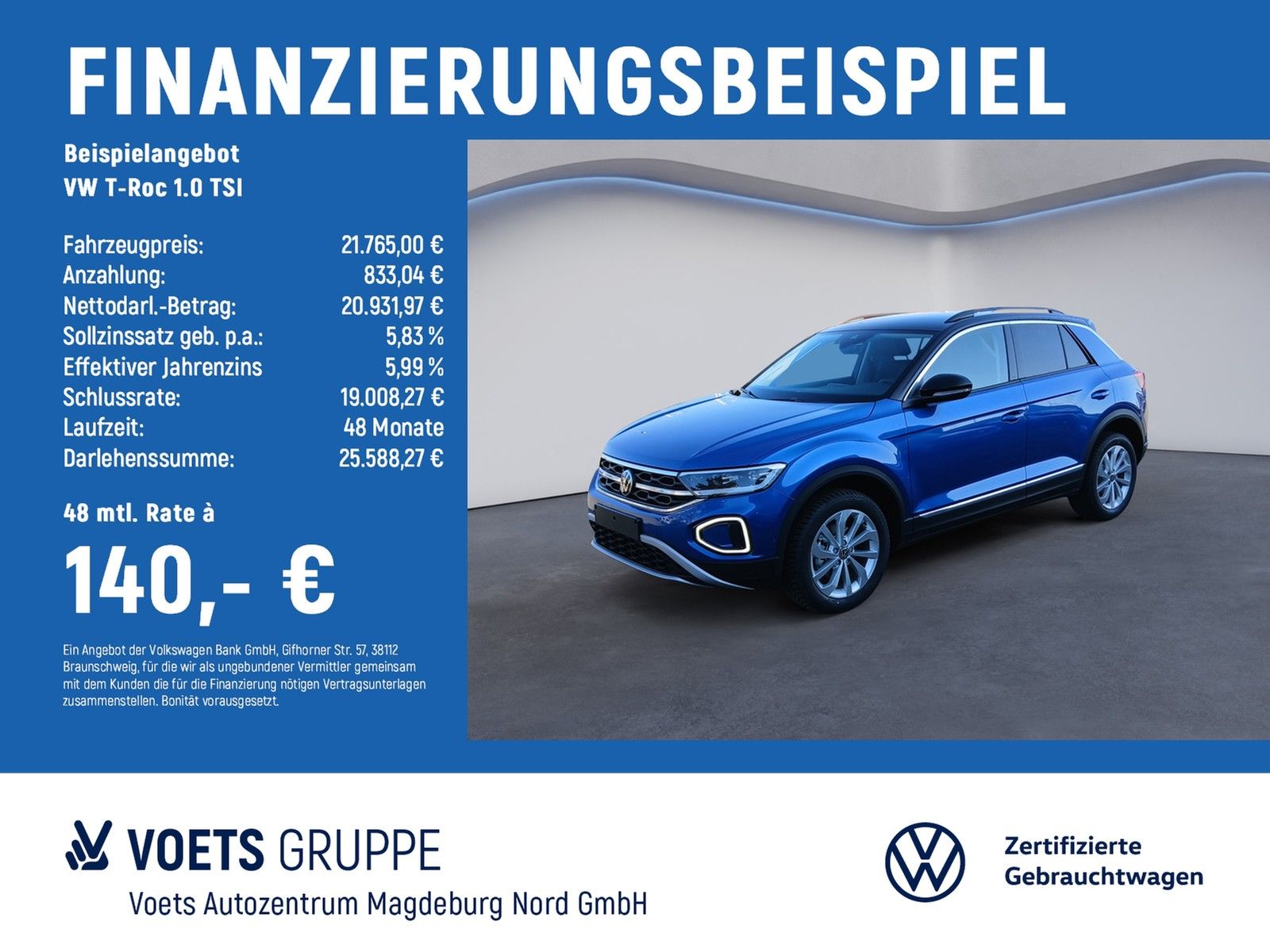 Volkswagen T-Roc 1.0 TSI Style LED+AHK+ACC+PDC+KAM+SHZ