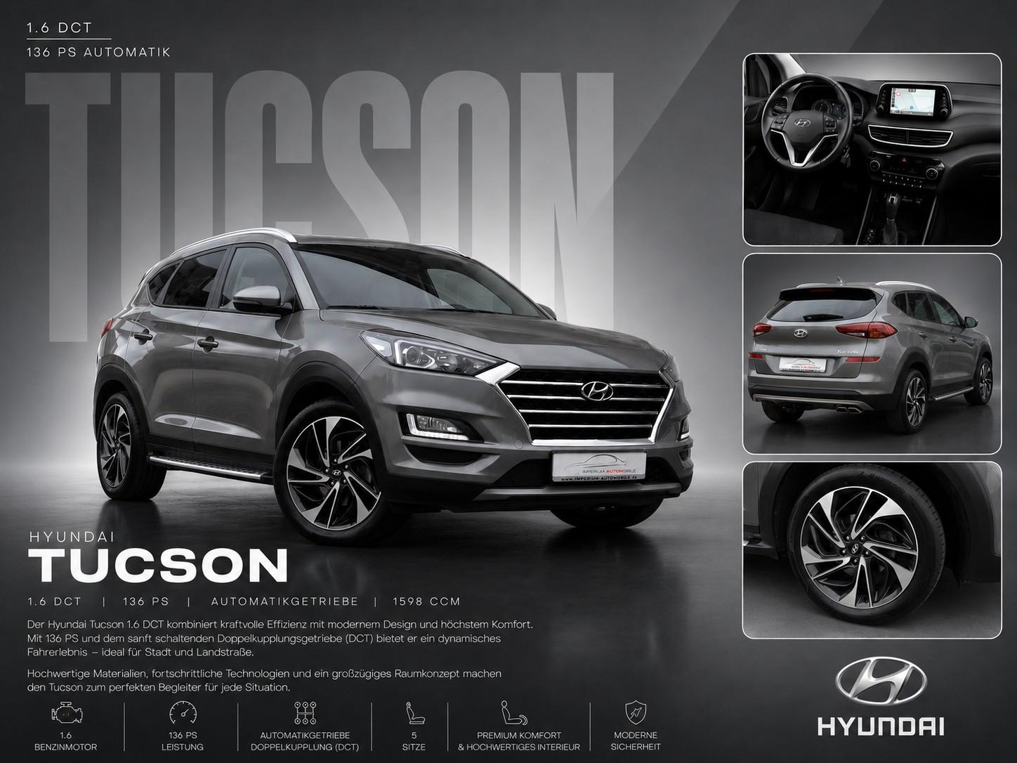 Hyundai Tucson 1.6 DCT *KLIM*SHZ*TEMP*NAVI*CAM*TW*AHK*19