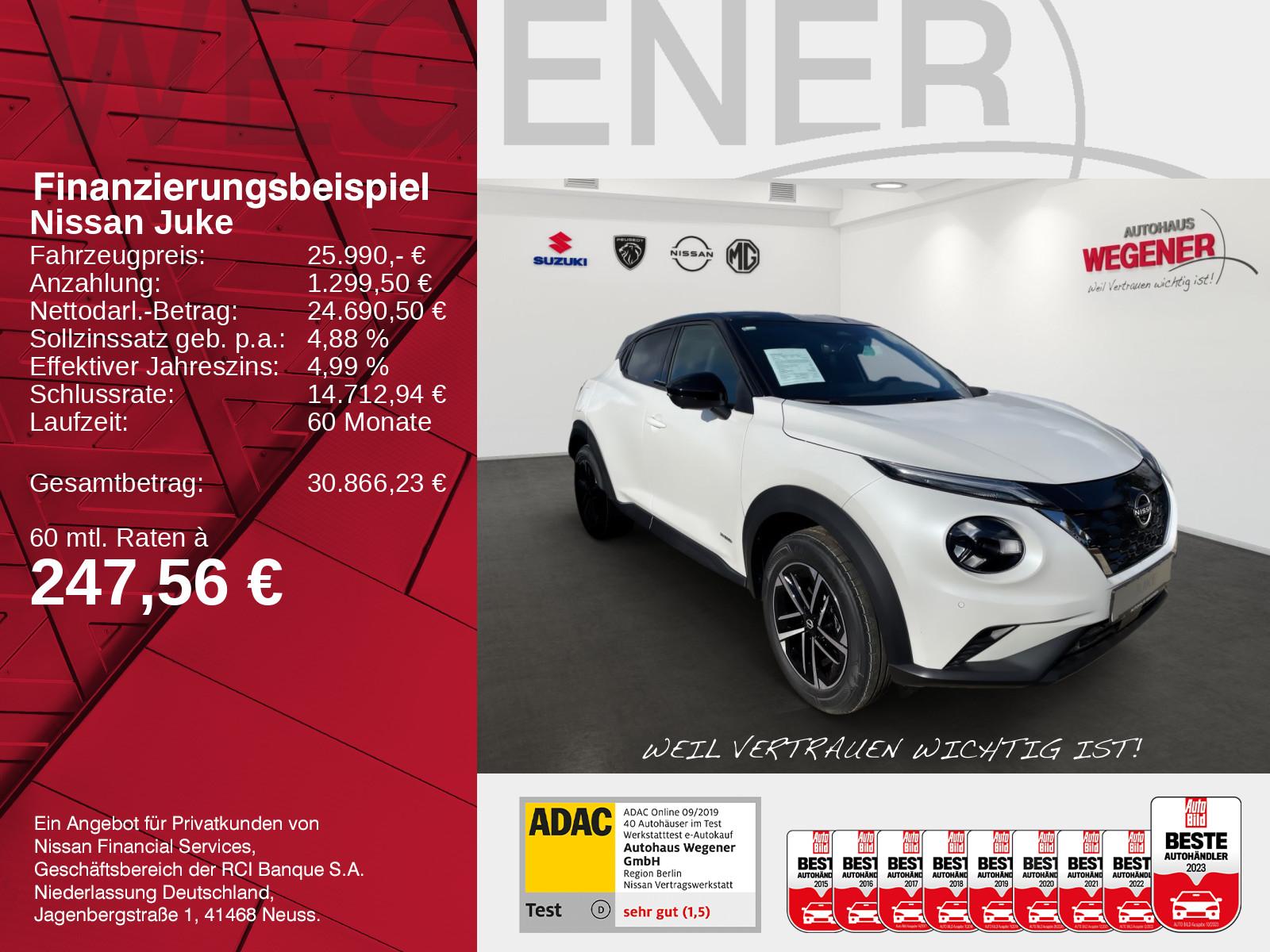 Nissan JUKE N-CONNECTA  1.6 HYB 143PS LED LHZ SHZ PDC F