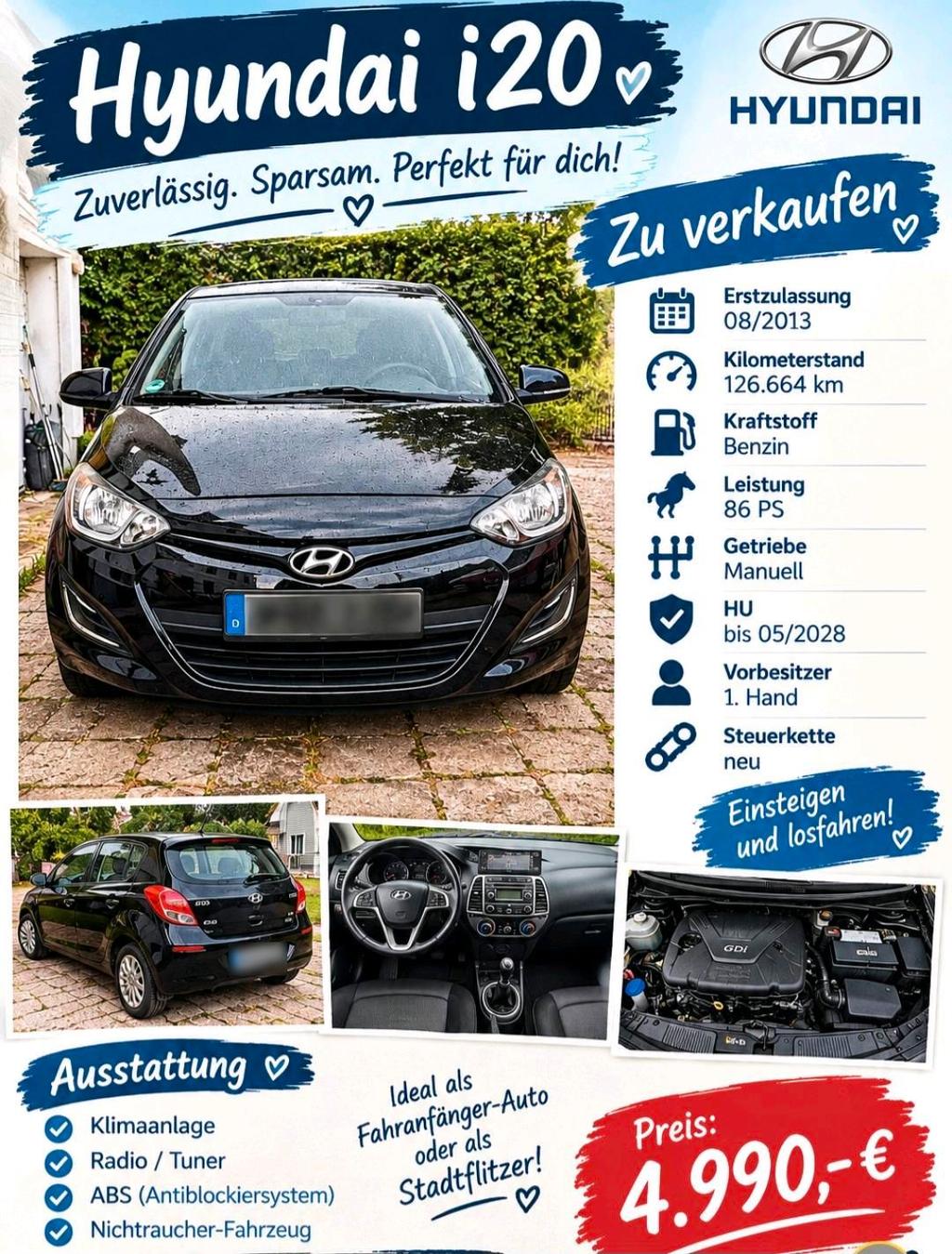 Hyundai I20 aus 1. Hand.