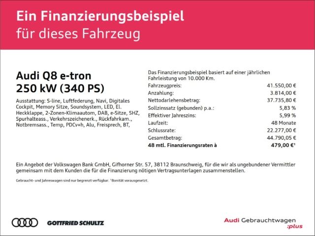 Audi Q8 e-tron 50 quattro S line MATRIX NAV LUFT KAME imagem 2