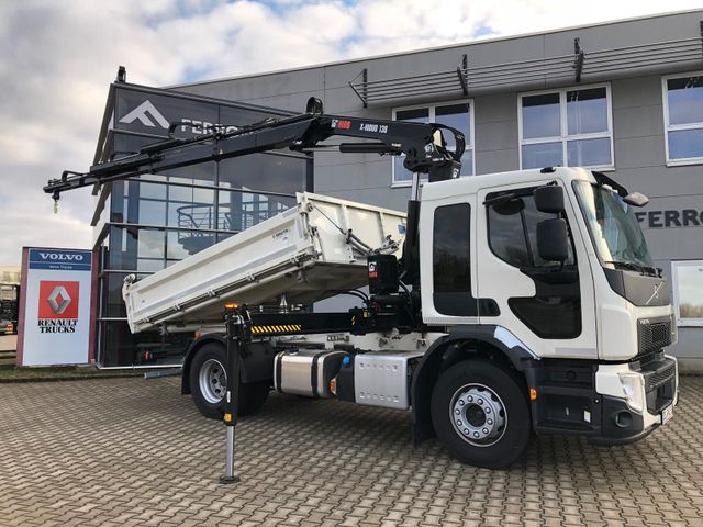 Volvo FE320 Dreiseitenkipper-Kran HiabX138, auch Miete