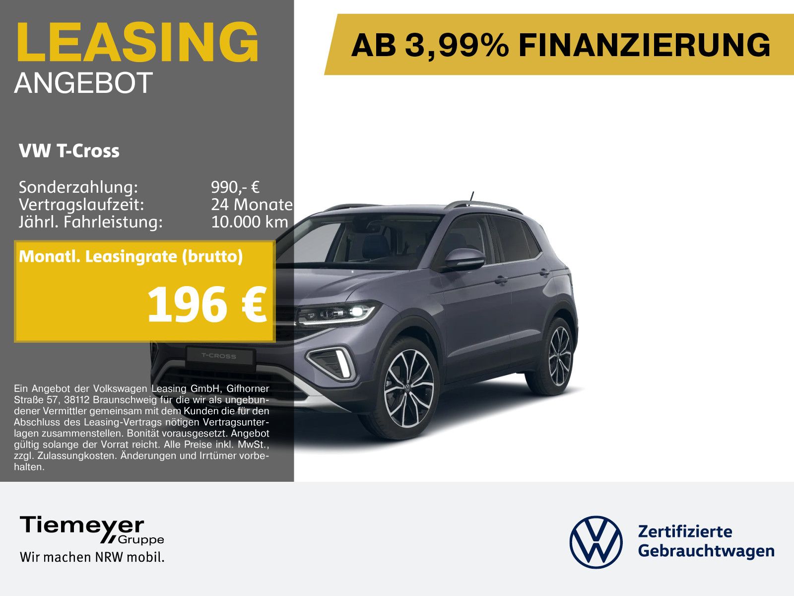 Volkswagen T-Cross 1.5 TSI DSG STYLE LM18 MATRIX AHK ASSIST foto 1
