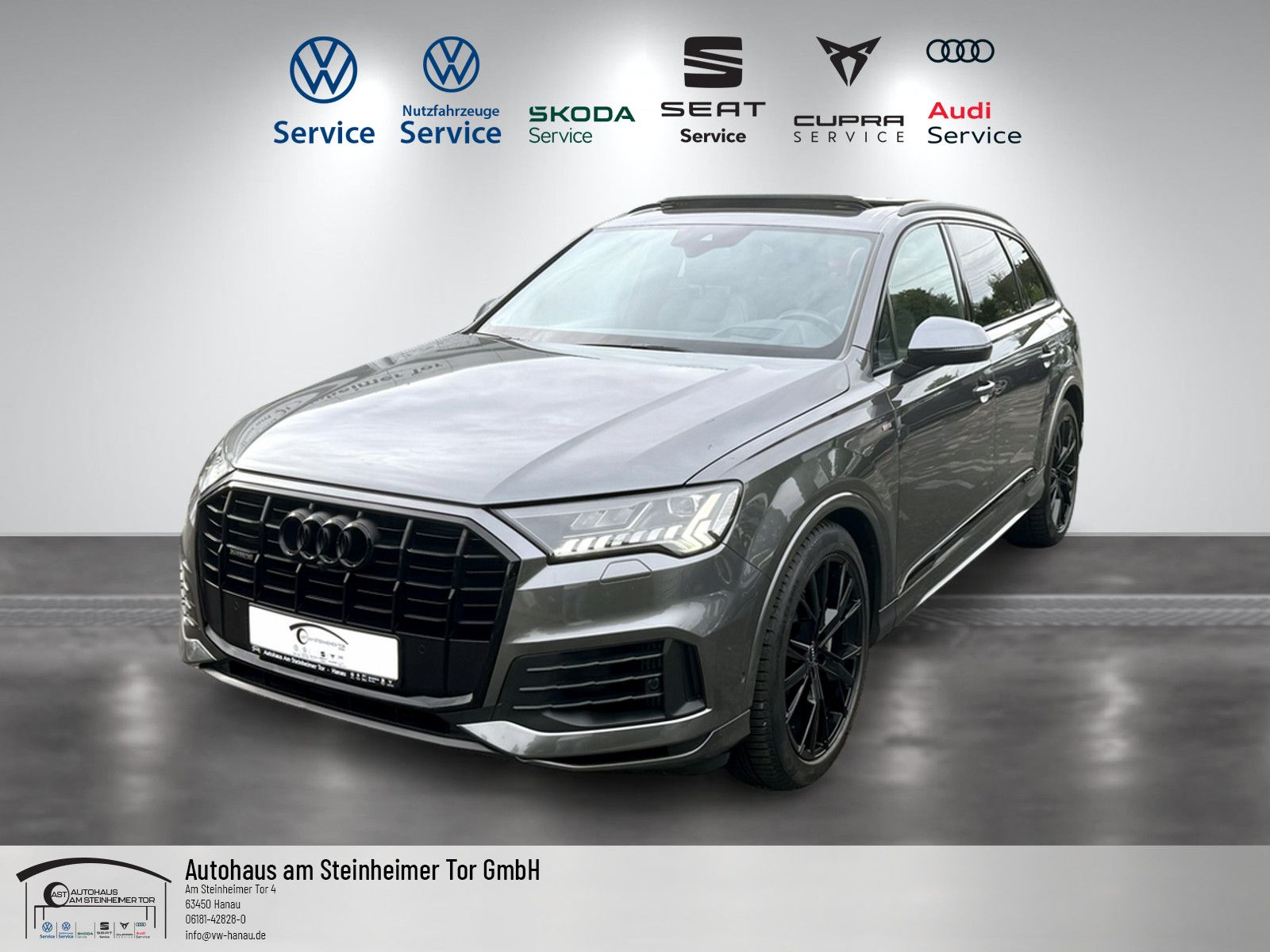Audi Q7 55 TFSI S-LINE-QUAT-PANO-HUD-KAME-LUFT-AHK-21 imagem 3