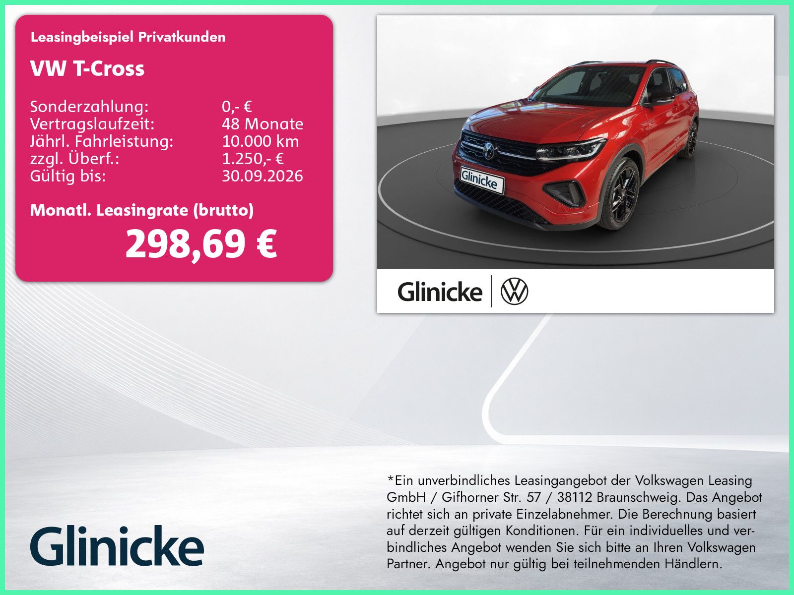Volkswagen T-Cross R-Line 1.0 l TSI 85 kW (116 PS) 7-Gang-D