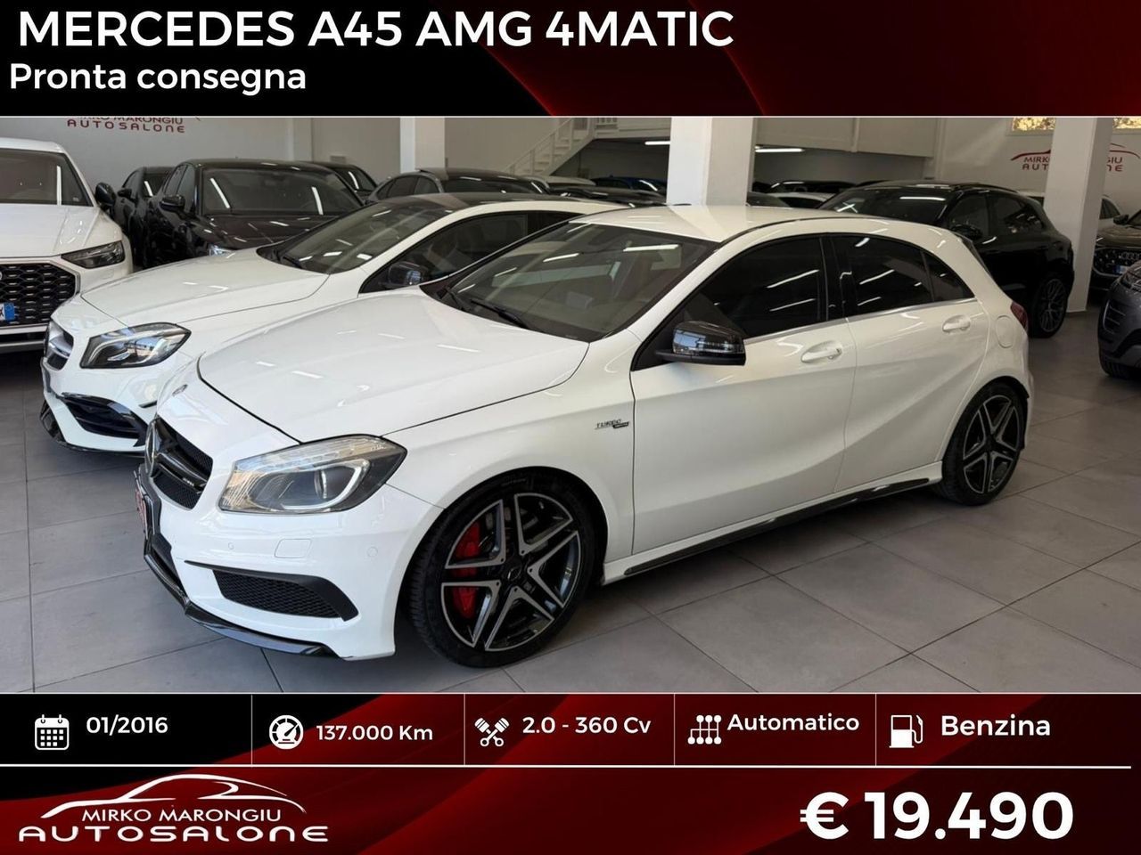 MERCEDES-BENZ Mercedes A 45 AMG 4Matic FINANZIABILE