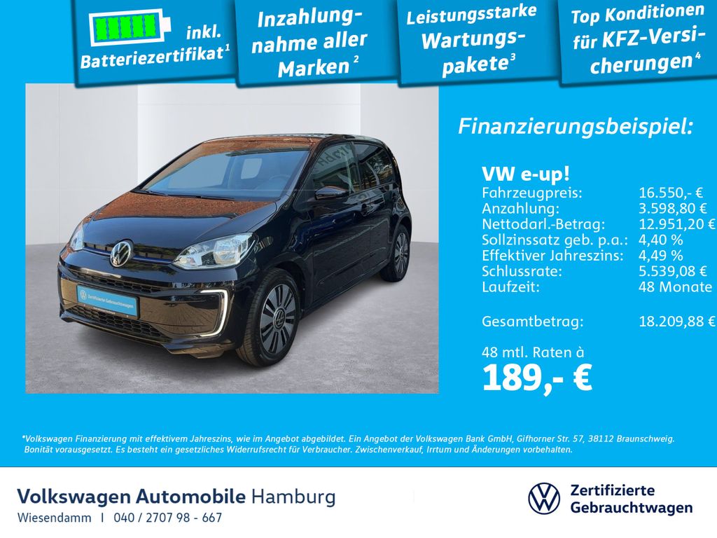 Volkswagen e-up! Max KAMERA/SITZHZG./KLIMAAUTOMATIK
