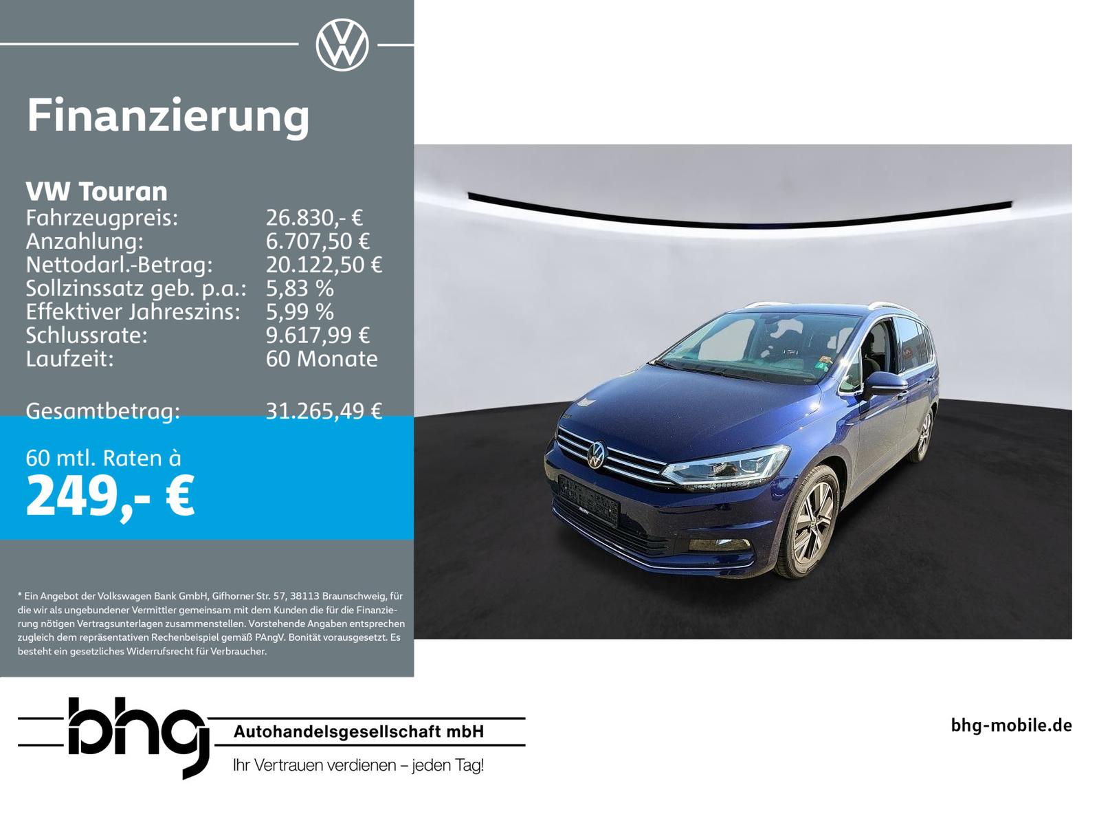 Volkswagen Touran 1.5 TSI DSG Highline #KAMERA #IQ-DRIVE #L