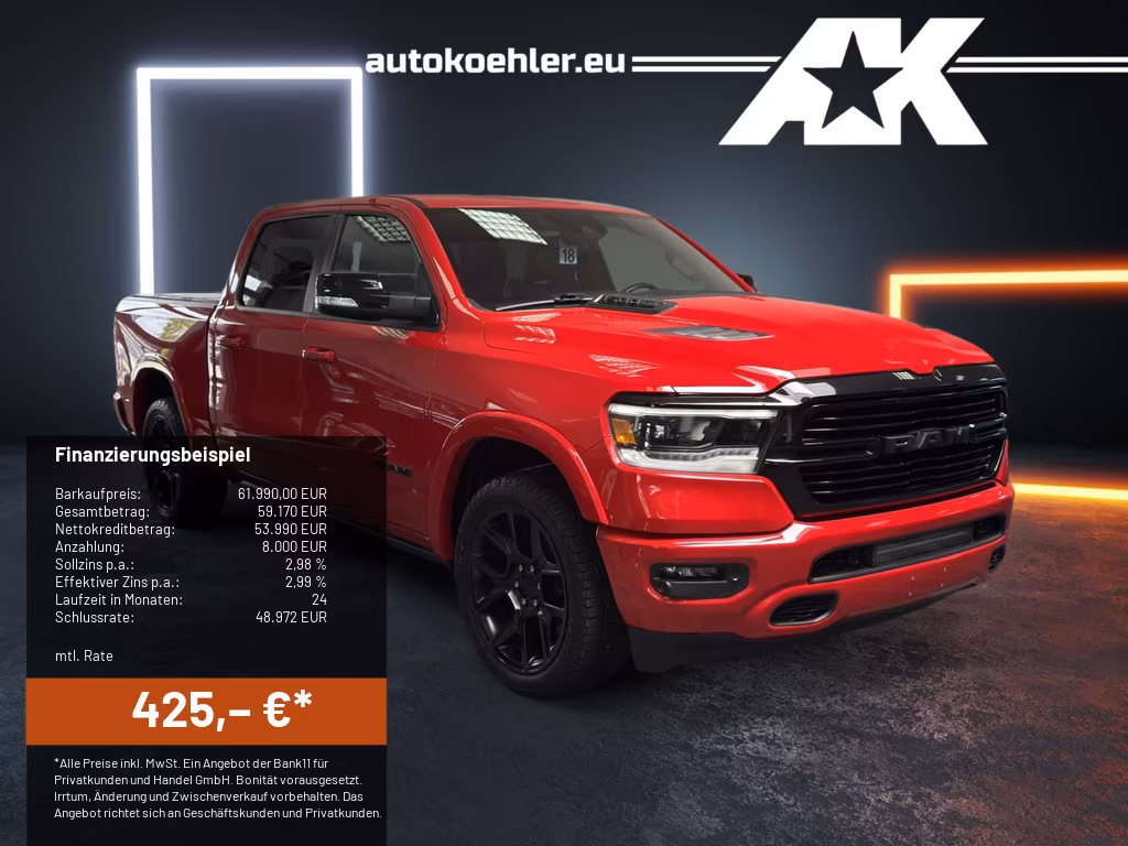 Dodge RAM 1500 Laramie Night 5.7L V8 LPG Klappe 22"