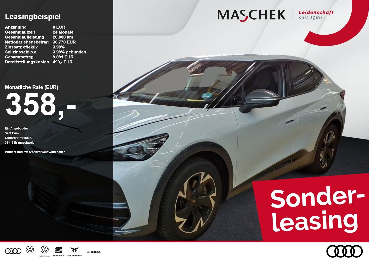 Cupra Tavascan Sonderleasing Wärmep. Navi Keyless Sitz