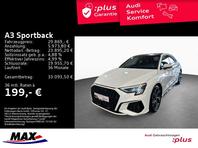 A3 Sportback 35 TDI S LINE LED+MMI NAVI+PANO+LMR
