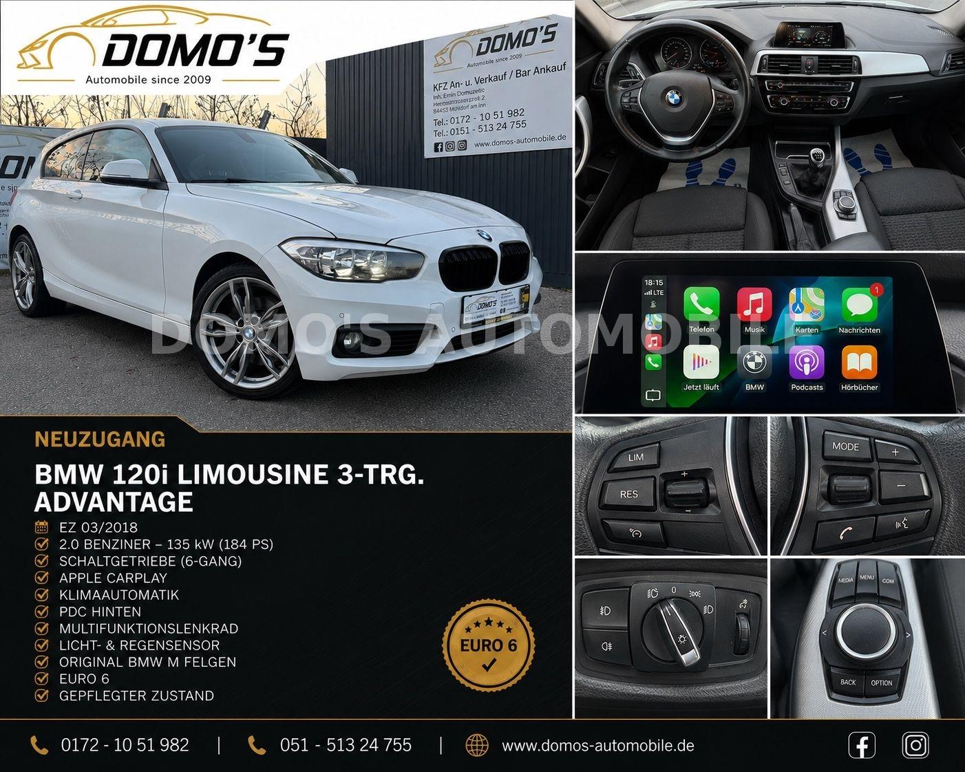 BMW 120i Limousine 3-trg. Advantage/Apple CarPlay