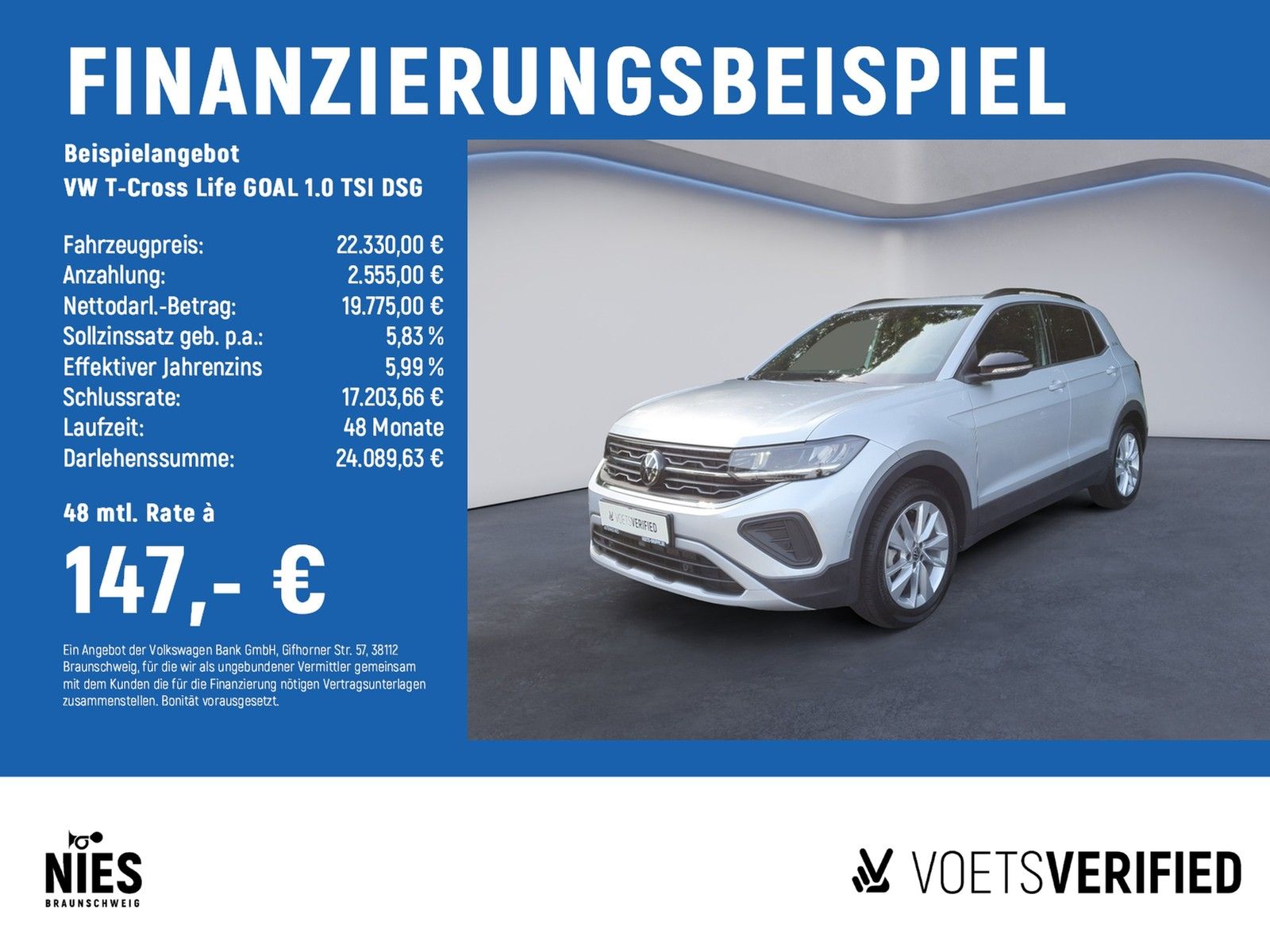 Volkswagen T-Cross Life GOAL 1.0 TSI DSG LED+PDC+ACC