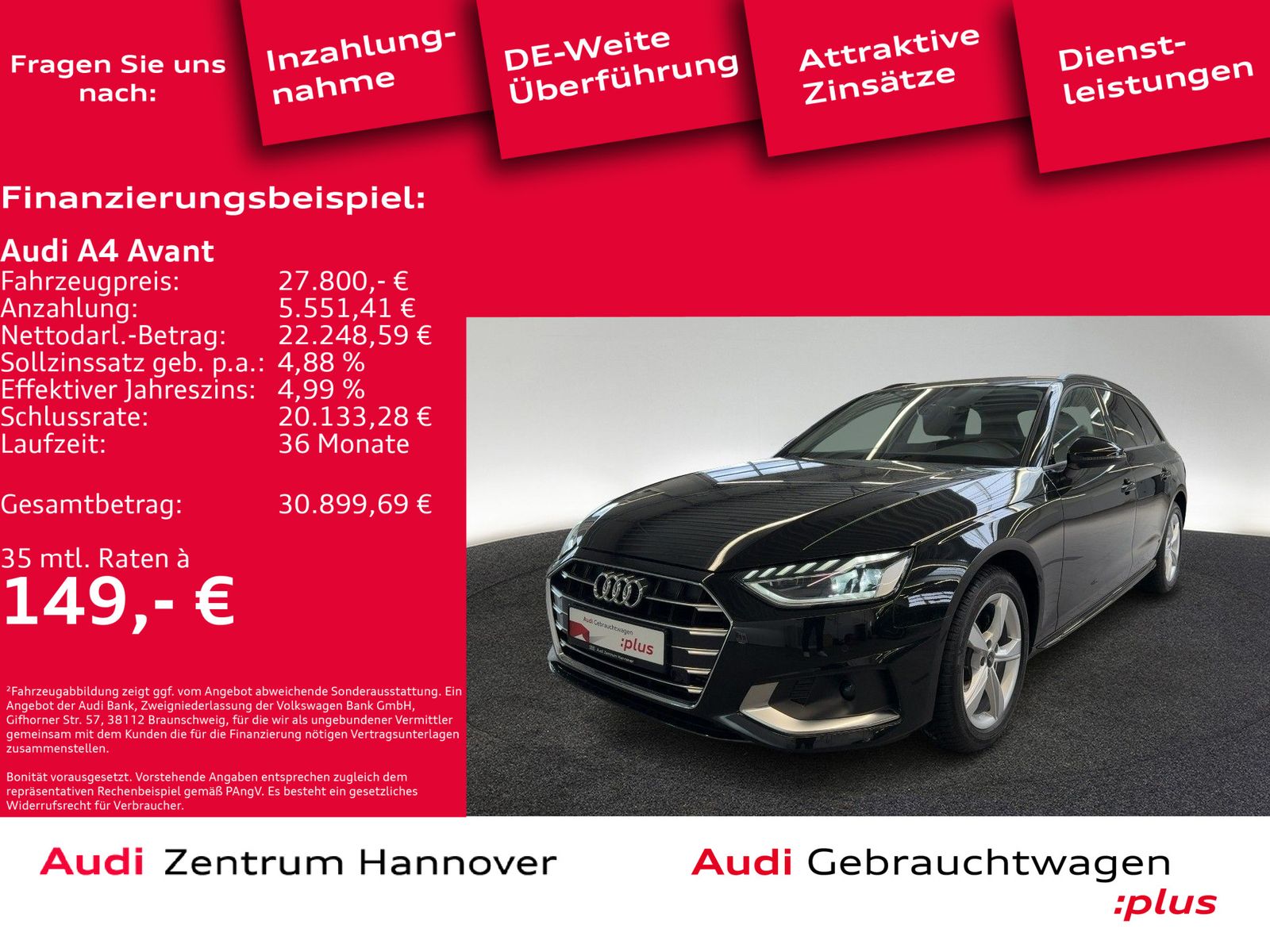 Audi A4 Avant advanced 35 TFSI LED AHK Navi