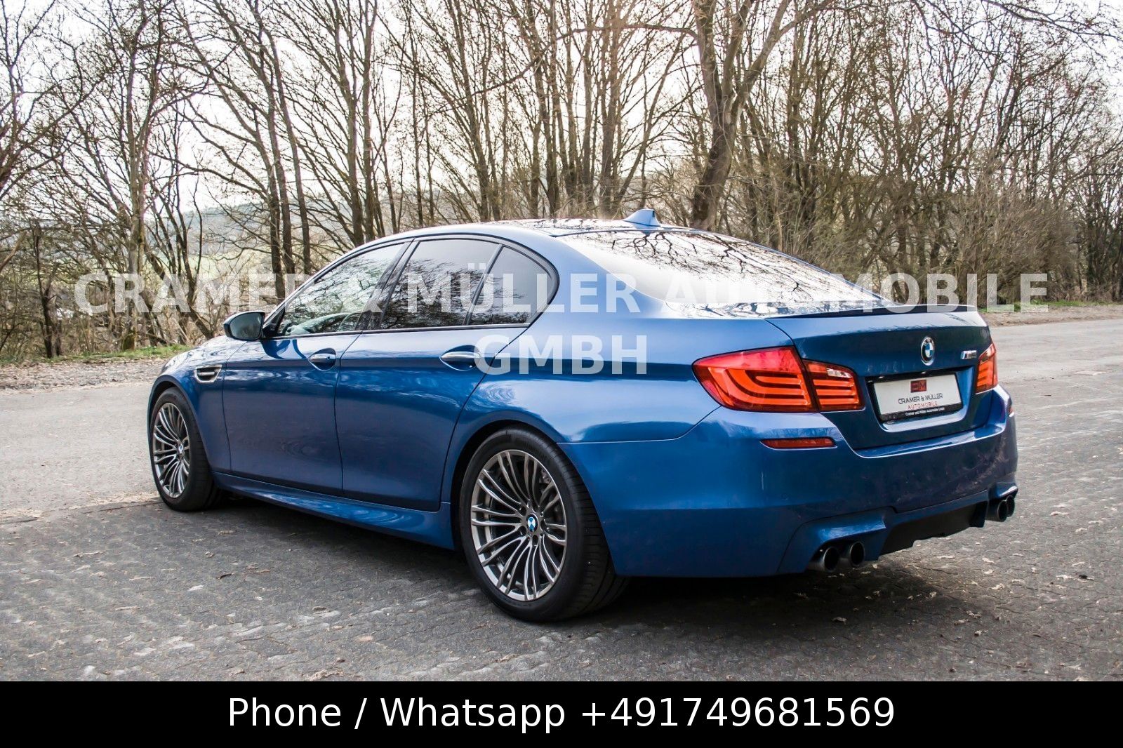 BMW M5 F10 V8 4.4 Biturbo 560 ch DKG / 164 000 km / Bleu Monte Carlo / HUD / Cuir Merino