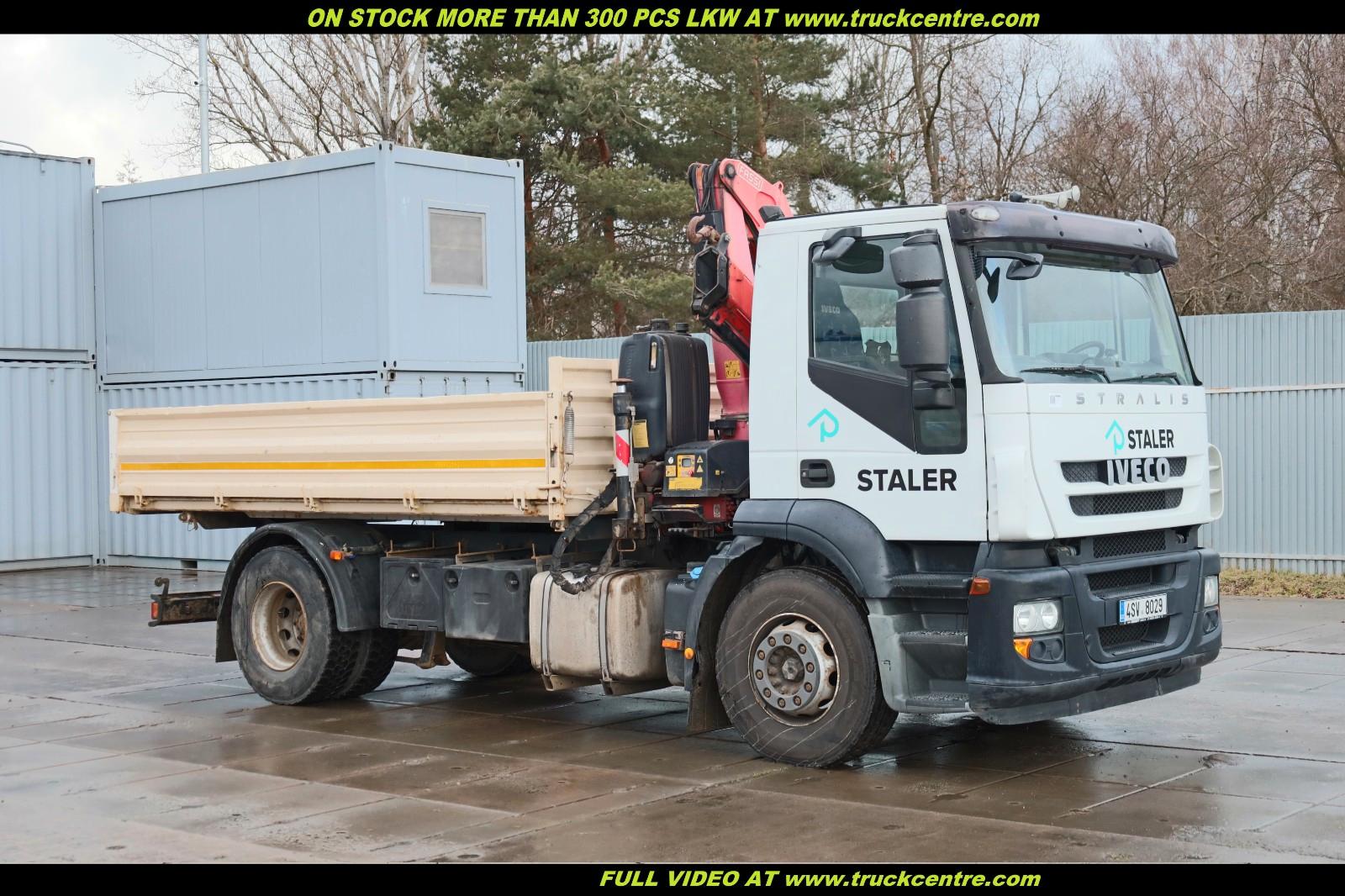 Iveco STRALIS MAGIRUS, CRANE/KRAN, THREE SIDED TIPPER