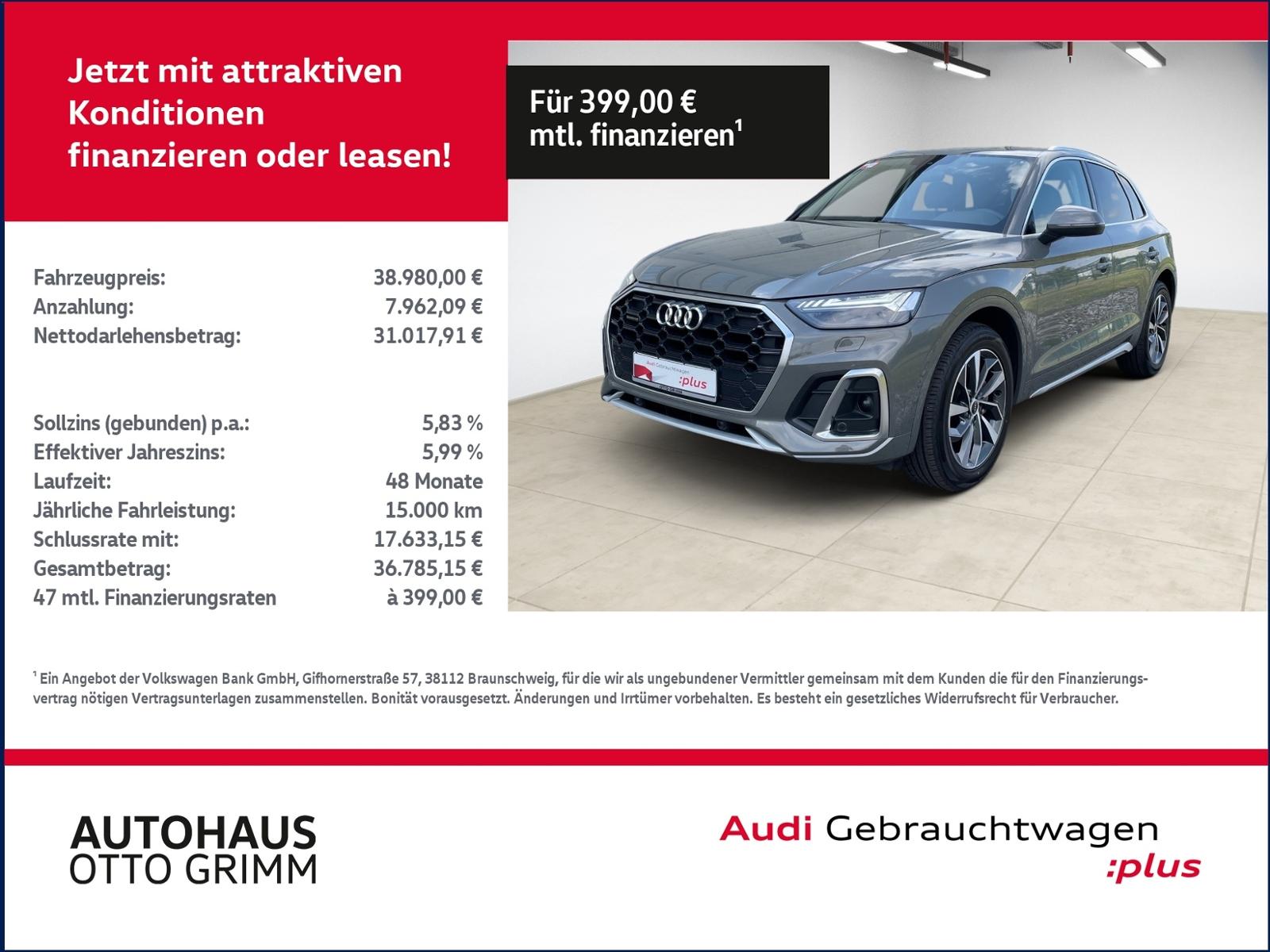 Audi Q5 40 TDI quattro S line KLIMA NAVI LEDER ALU