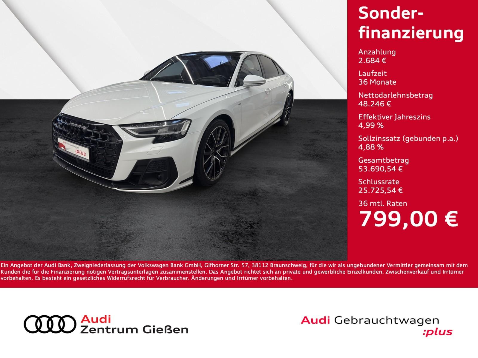 Audi A8 55 TFSI quattro S line Black Pano HuD B&O Ass