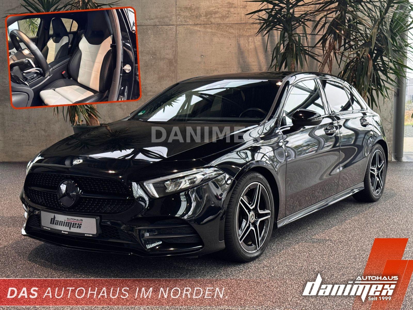 Mercedes-Benz A 180 AMG Leder Weiß Pano Kam Carplay Ambiente