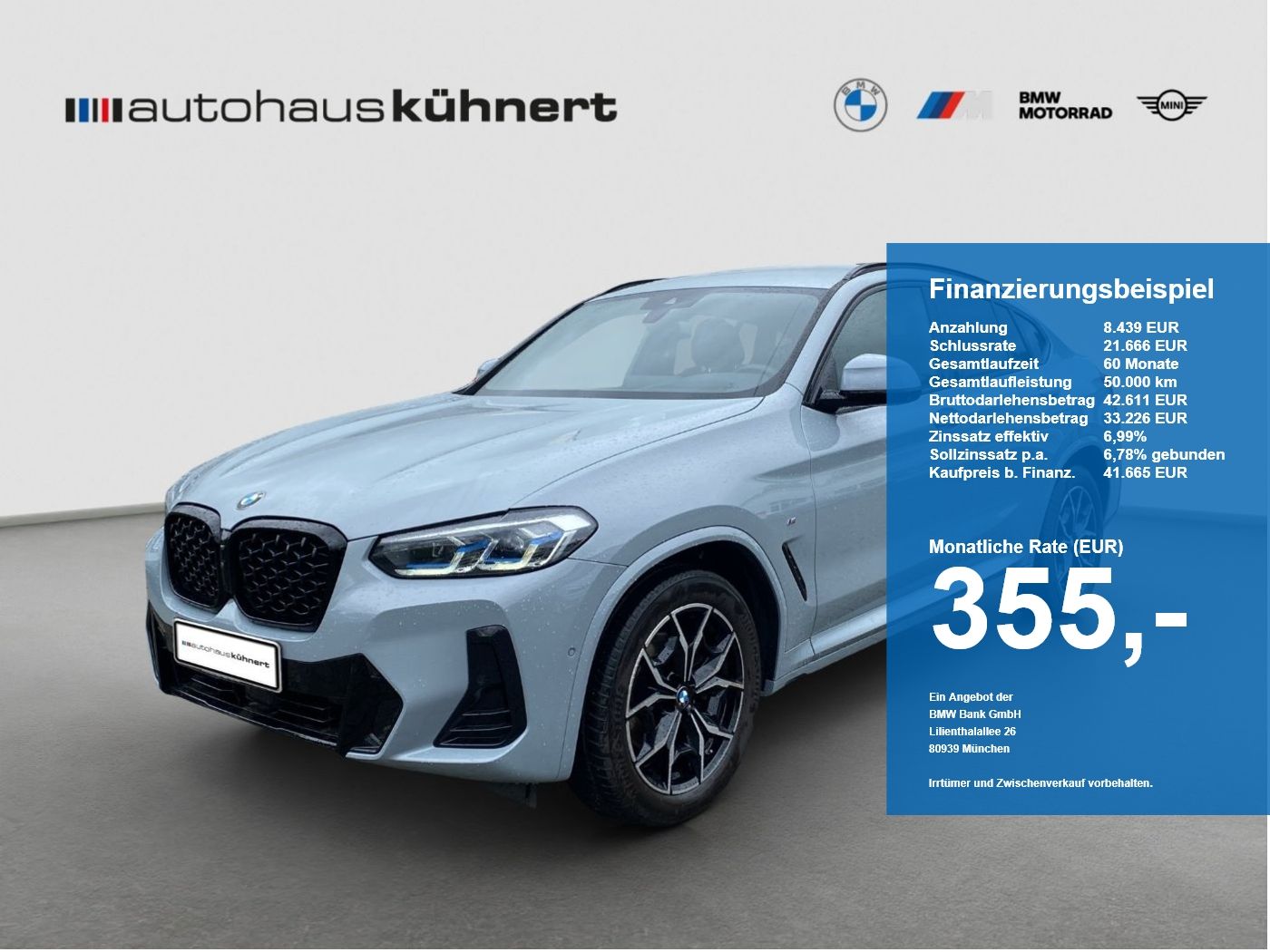 BMW X4 xDrive20i Aut. ///M-Sport ACC Laser SpurAss