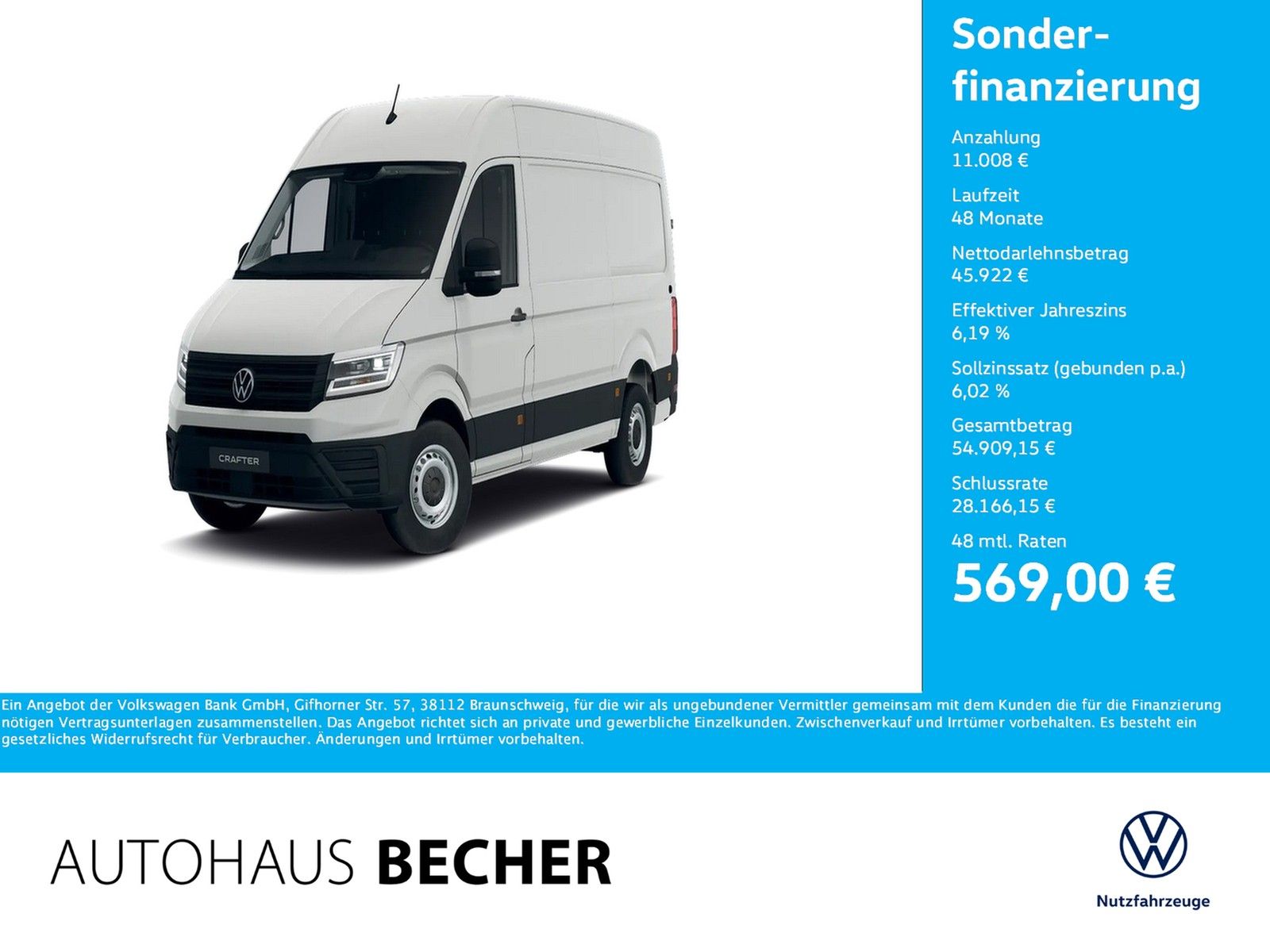 Volkswagen Crafter Kasten 2.0 TDI Autom. MR /AHK/CarPlay