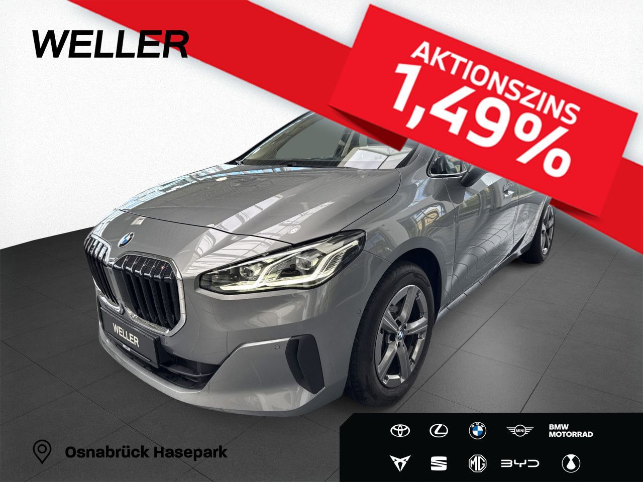 BMW 218i AT Leas. ab299 oA H/K AdLED DAPr RFK AHK