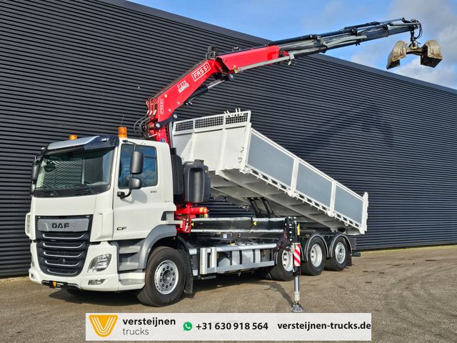 DAF CF 530 8x4-4 / FASSI 27.5 t/m CRANE + TIPPER