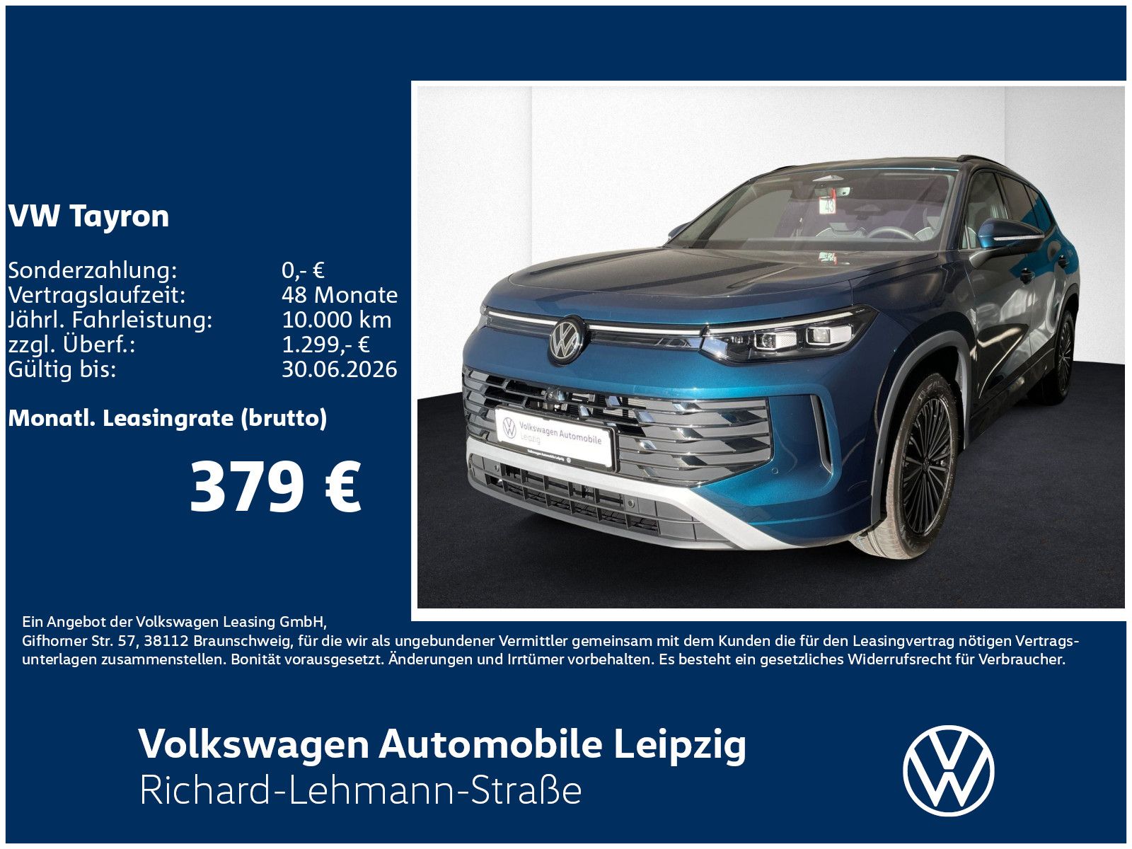 Volkswagen Tayron ELEGANCE eTSI 110 kW Preisvorteil 11859 €