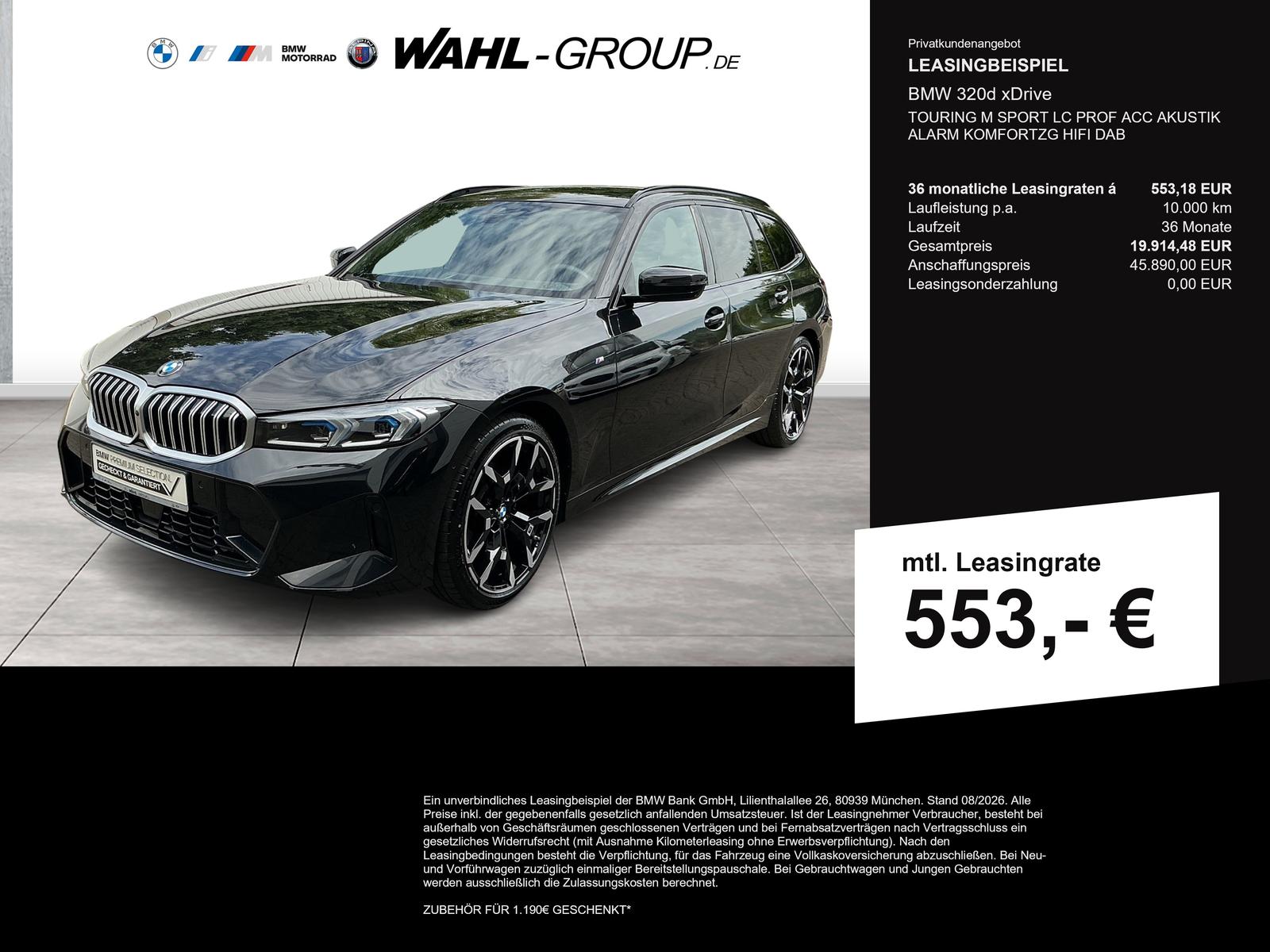 BMW 320d xDrive TOURING M SPORT LC PROF ACC AKUSTIK 