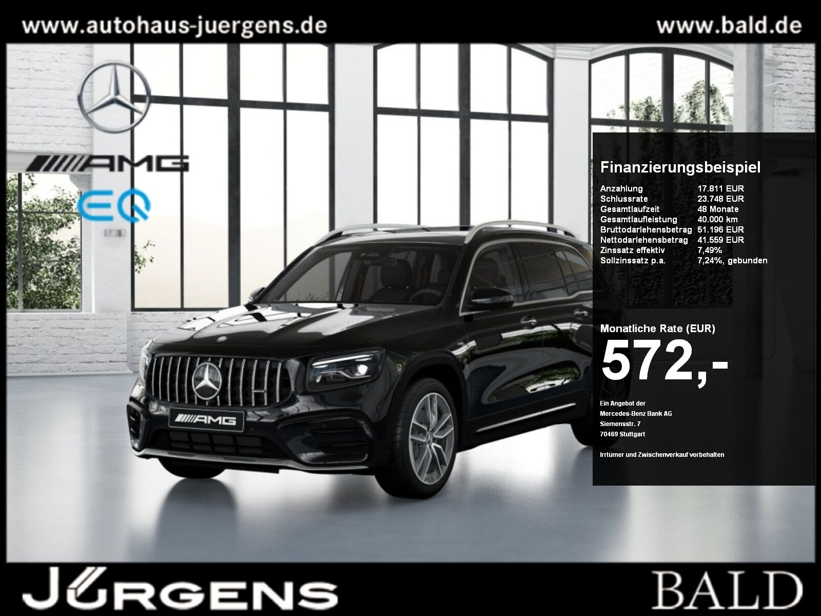 MERCEDES-BENZ GLB 35 4M AMG+AHK+Sthzg+Burm+Pano+Distr+MLB