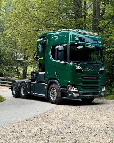 Scania R650 V8 Holztransporte Epsilon HolzTruck