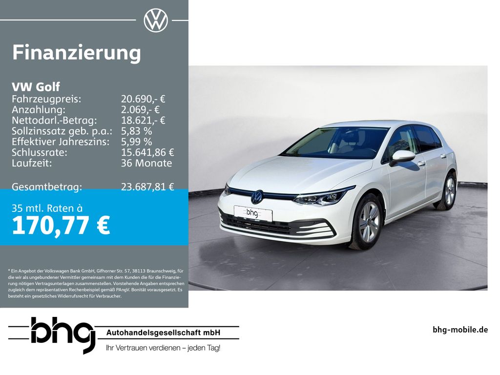 Abbildung Leasingangebot Volkswagen Golf 1.5 TSI LIFE