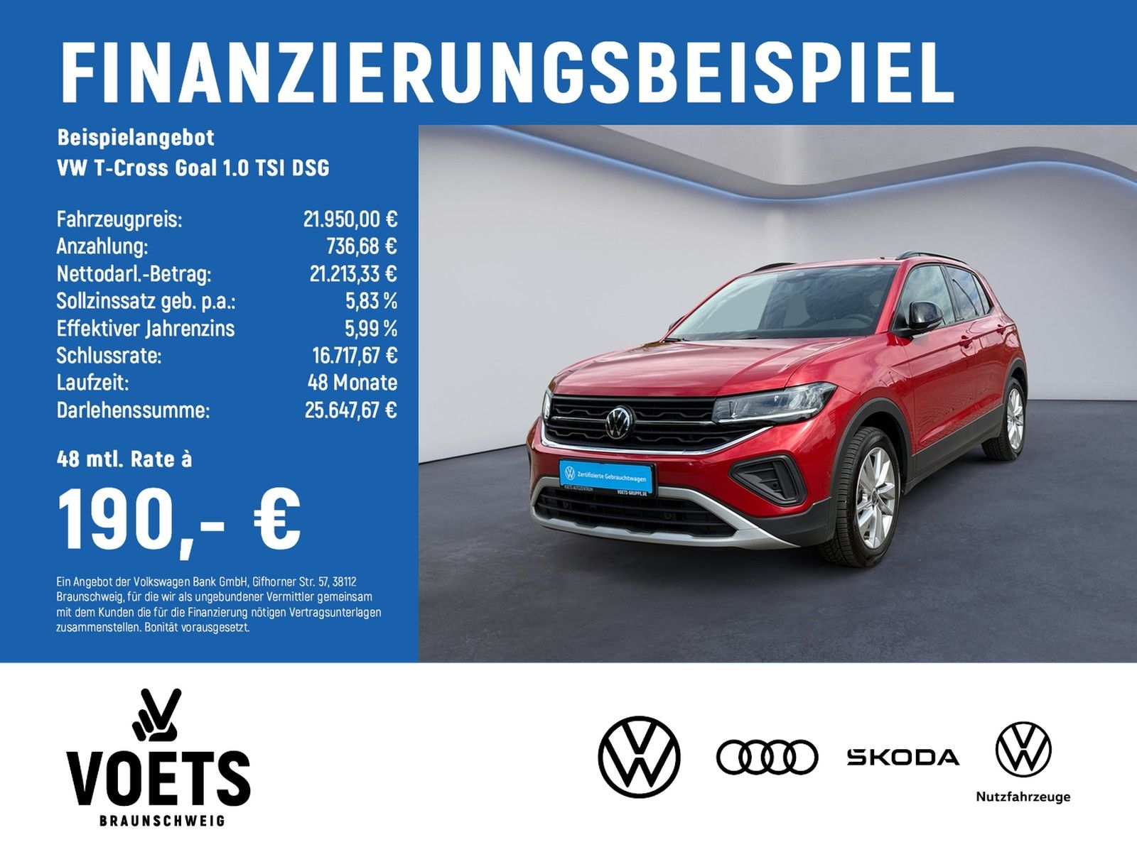 Volkswagen T-Cross Goal 1.0 TSI DSG TravelAssist+Keyless