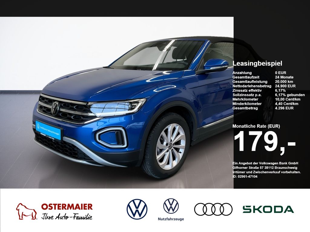Volkswagen T-Roc Cabriolet STYLE 1.0TSI 116PS STDHZG.NAVI.L