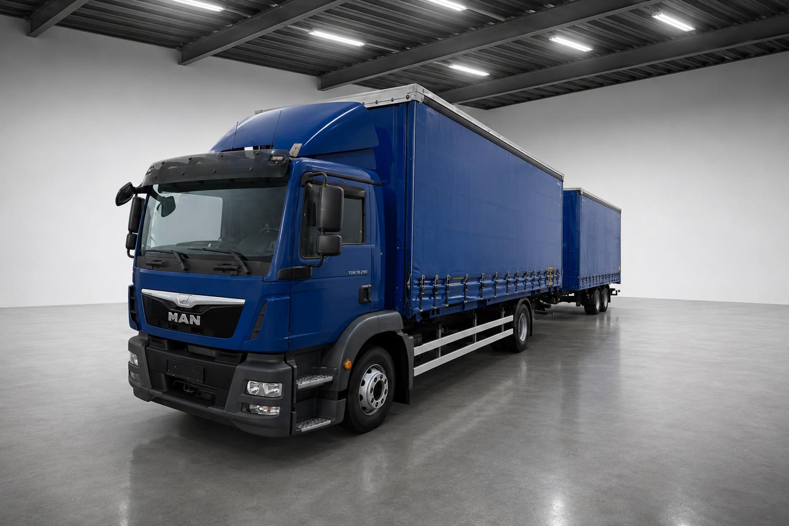 MAN 15.290 TGM PRITSCHEPLANE KOMPLETTZUG + ANHÄNGERR