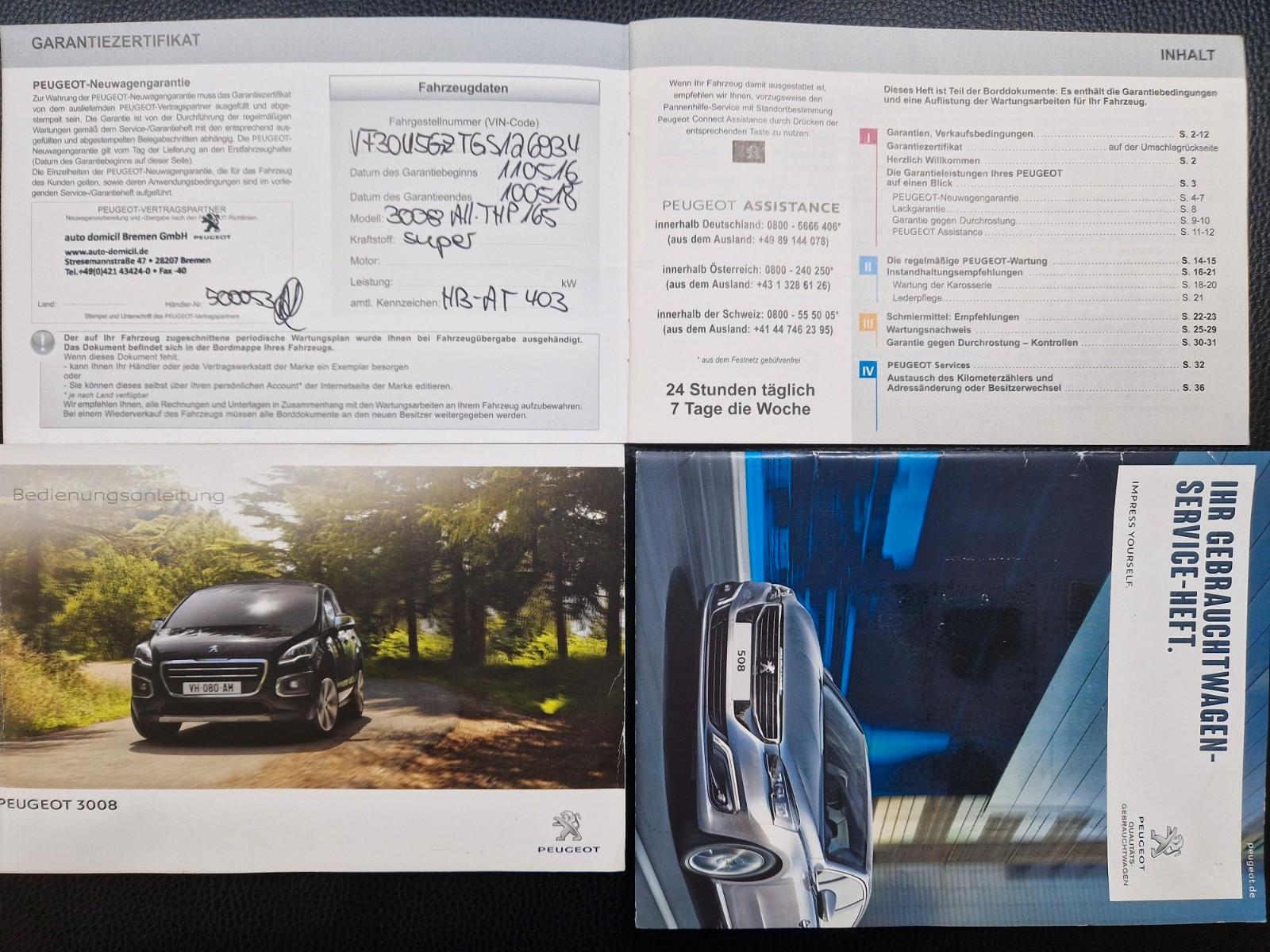 Peugeot 3008 Allure/3Jahre Garantie+Gewährlstng+Inspektn