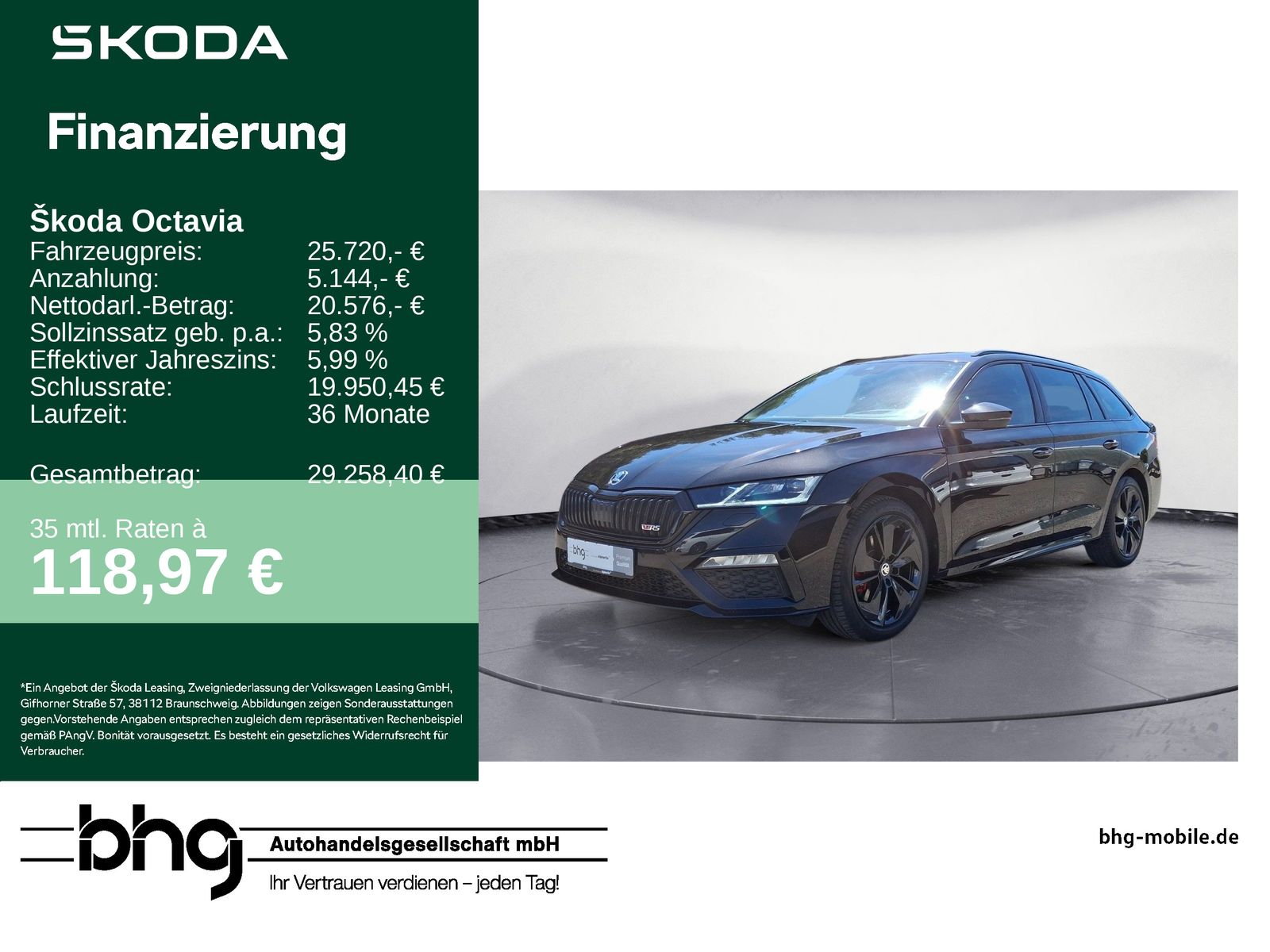 Skoda Octavia Combi RS 2,0 TDI DSG
