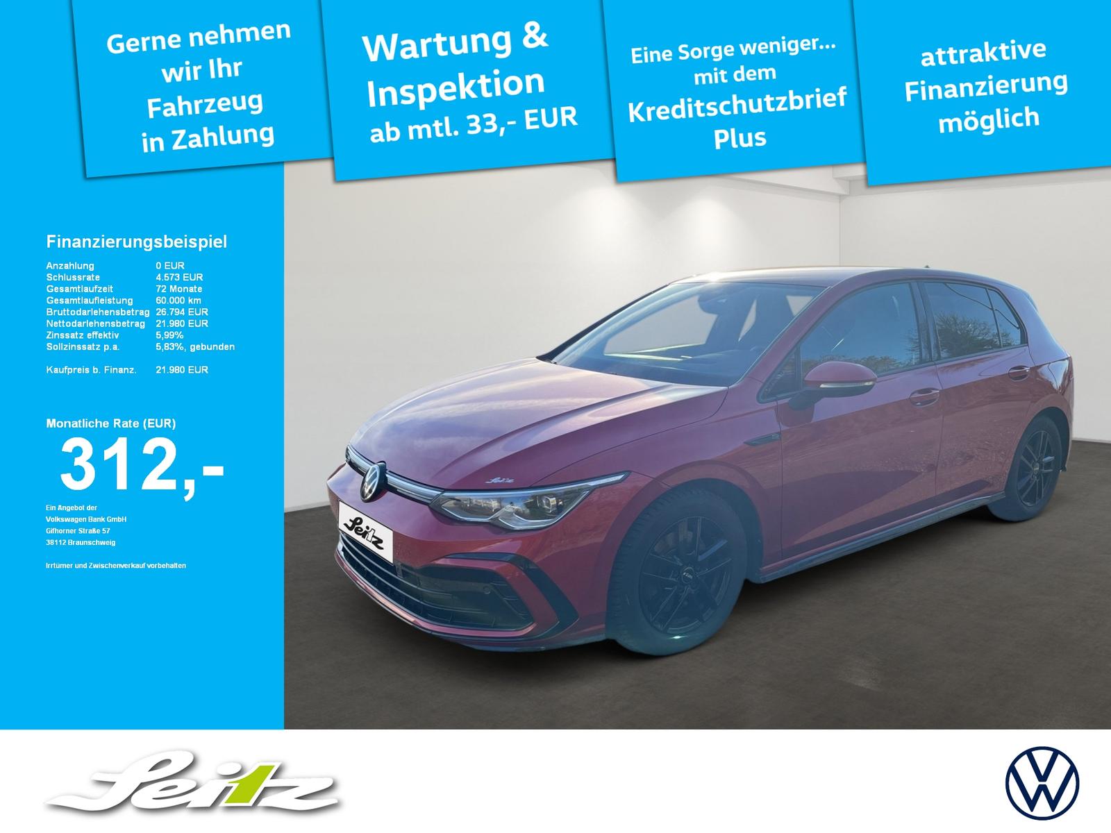 Volkswagen Golf VIII 1.5 eTSI R-Line *HEAD-UP*MATRIX*KAMERA