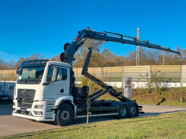 MAN TGS 26.470 6x2 Abrollkipper + Kran Hiab 228-6