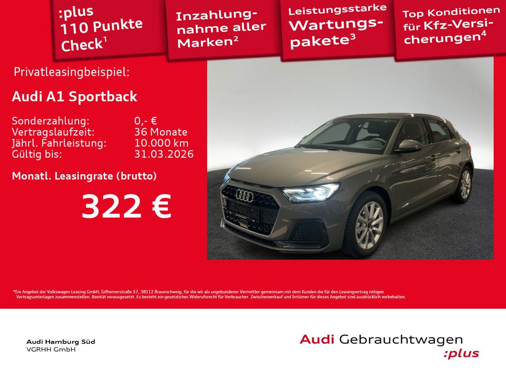 A1 Sportback 25 TFSI advanced S tronic LED/2xPDC