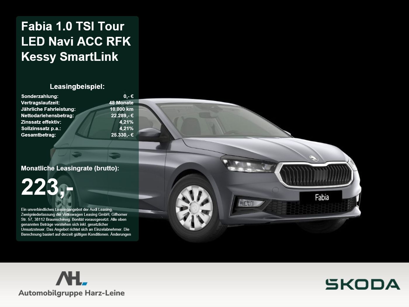 Skoda Fabia 1.0 TSI Tour LED Navi ACC RFK Kessy SmartL