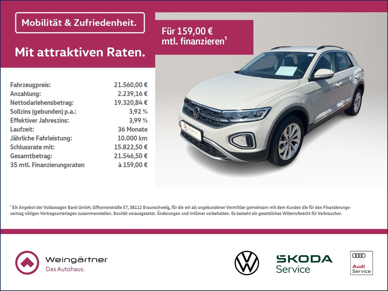 T-Roc 1.0 TSI Style, Dachreling, Lenkrad heizbar