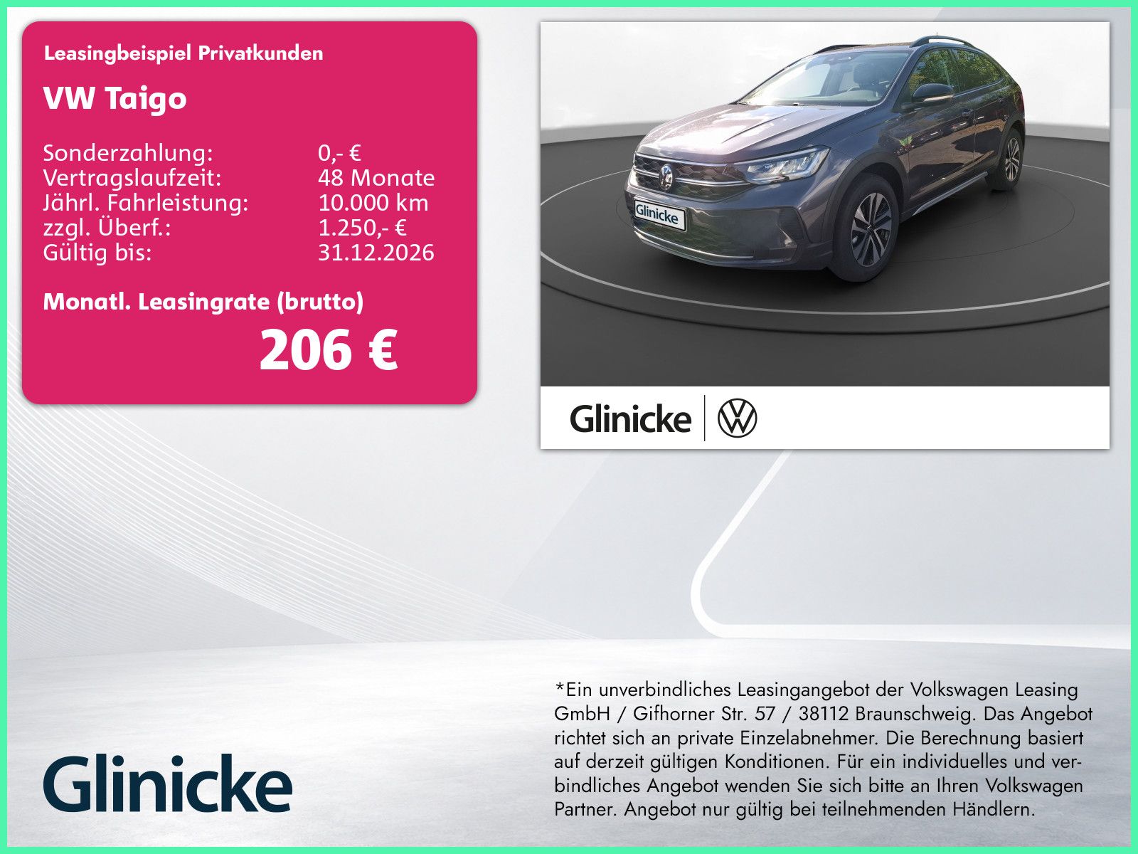 Volkswagen Taigo Life *ABVERKAUF* 1,0 TSI 85 kW (116 PS) 7-