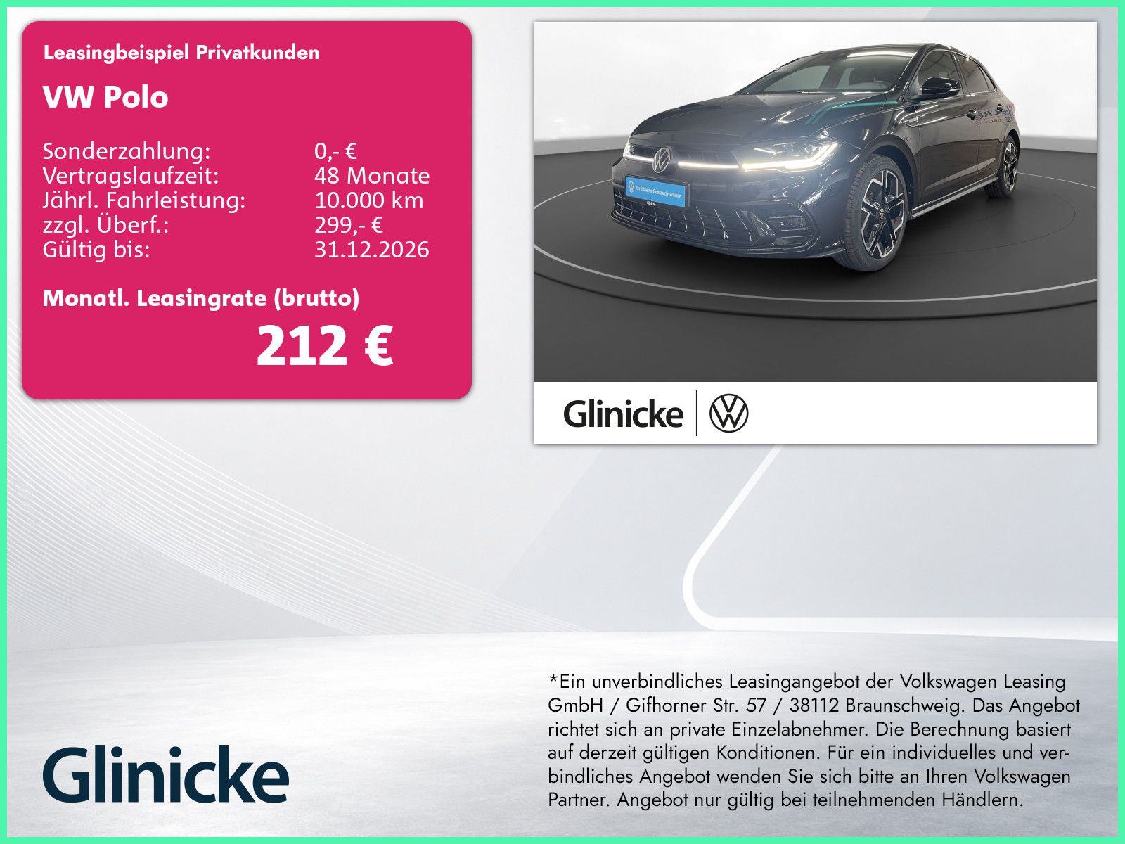 Volkswagen Polo 1.0 TSI R-Line Matrix-LED LM 17" Navi PDC v