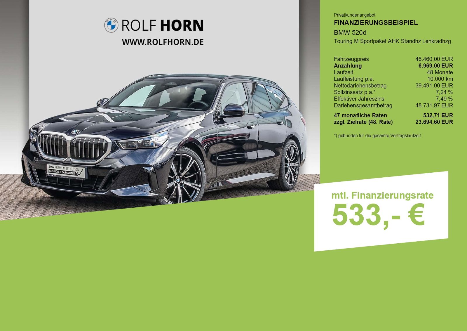BMW 520d Touring M Sportpaket AHK Standhz Lenkradhzg foto 3
