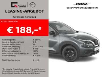 Nissan Leasingangebot: Nissan Juke TEKNA 114PS-6MT Winter/Bose/360°/Carplay